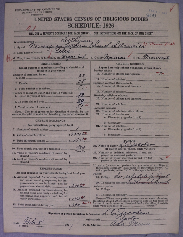 Scan of Norwegian Lutheran Church of America: 909