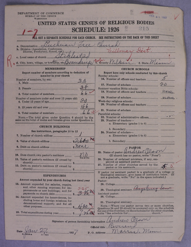 Scan of Lutheran Free Church: 215