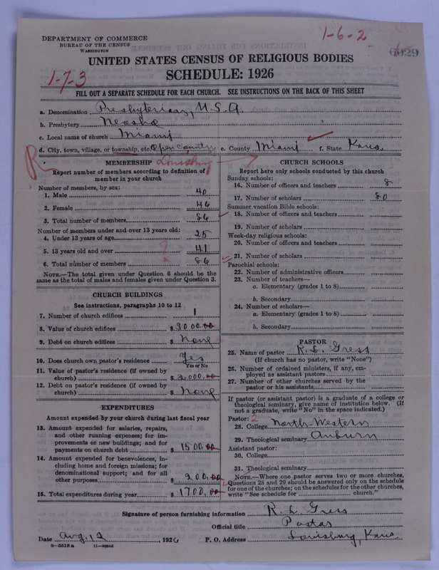 Scan of Presbyterian Church in the United States of America: 6029
