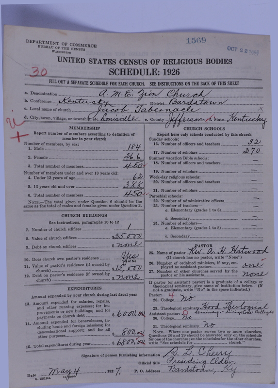 Scan of African Methodist Episcopal Zion Church: 1569