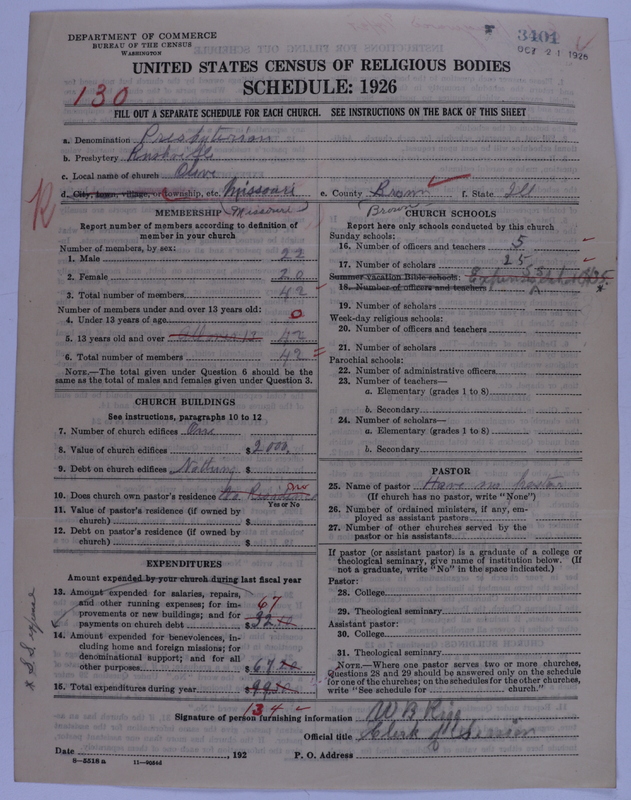 Scan of Presbyterian Church in the United States of America: 3401