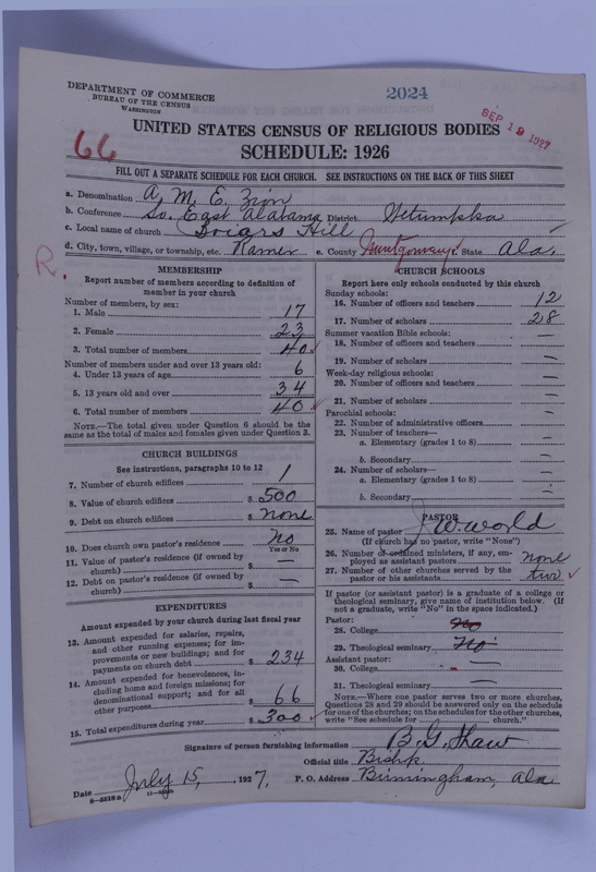Scan of African Methodist Episcopal Zion Church: 2024