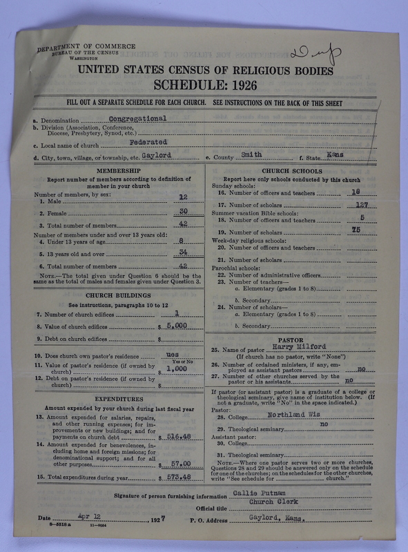 Scan of Federated Churches: