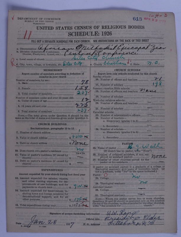 Scan of African Methodist Episcopal Zion Church: 613
