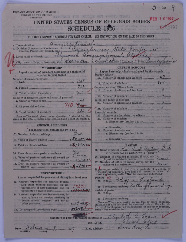 Scan of Congregational Churches: 1860