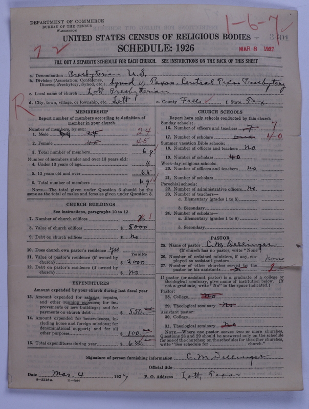 Scan of Presbyterian Church in the United States: 3201