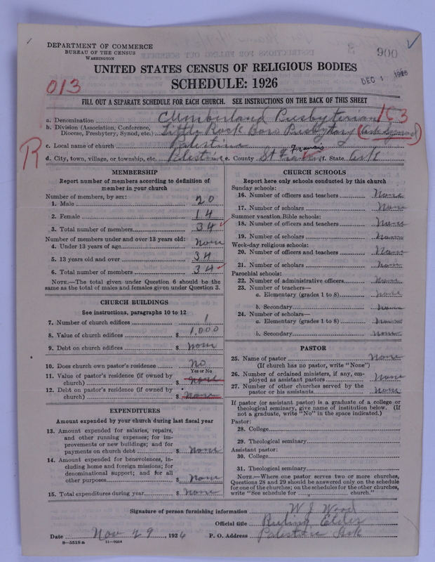 Scan of Cumberland Presbyterian Church: 900