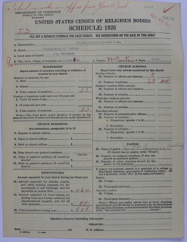 Scan of Presbyterian Church in the United States: 3079