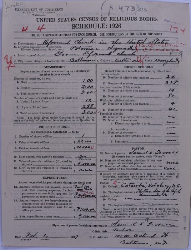 Scan of Reformed Church in the United States: 1528