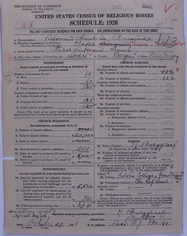 Scan of Reformed Church in America: 307
