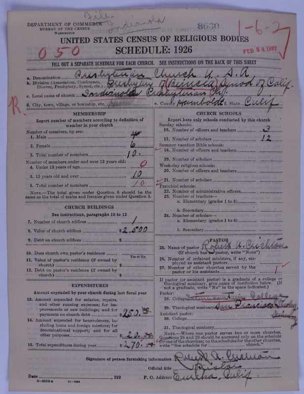 Scan of Presbyterian Church in the United States of America: 8630