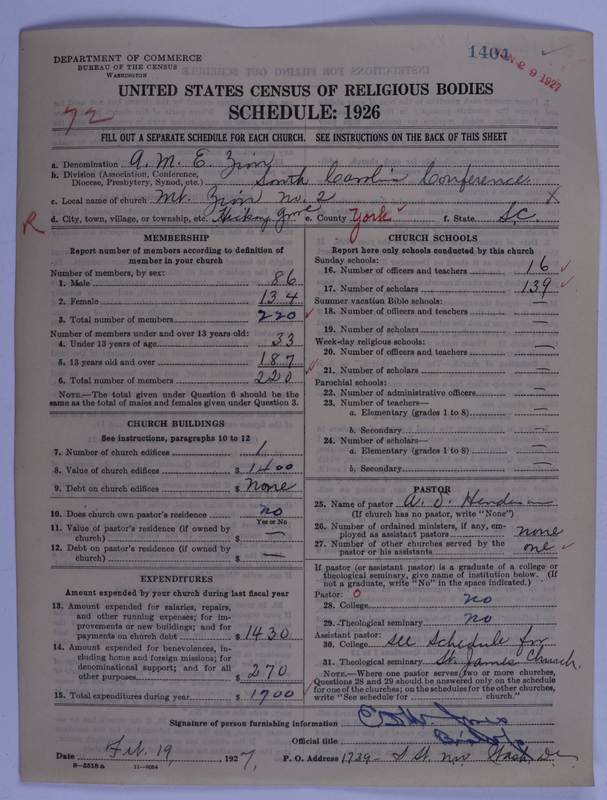 Scan of African Methodist Episcopal Zion Church: 1404