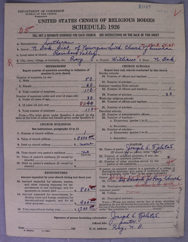 Scan of Norwegian Lutheran Church of America: 1947
