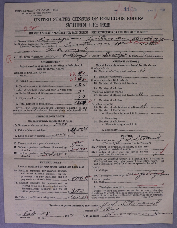 Scan of Norwegian Lutheran Church of America: 1165