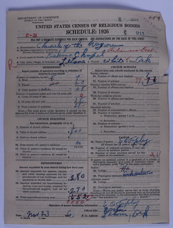 Scan of Church of the Nazarene: 911