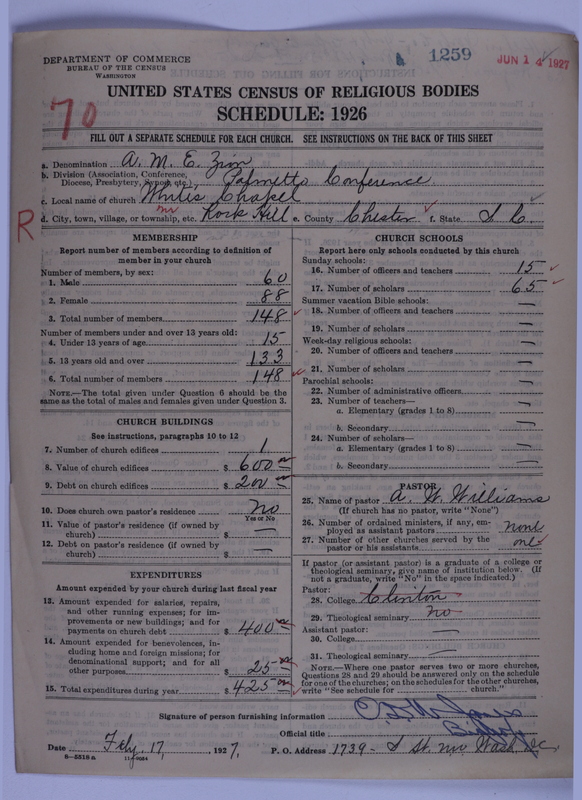 Scan of African Methodist Episcopal Zion Church: 1259