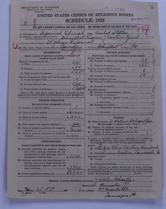 Scan of Reformed Church in the United States: 749