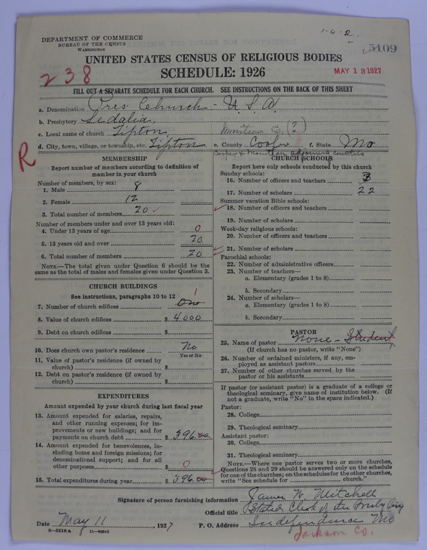 Scan of Presbyterian Church in the United States of America: 5109