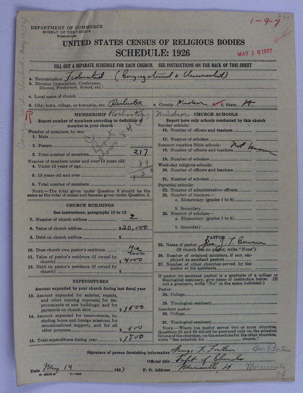 Scan of Federated Churches: 74