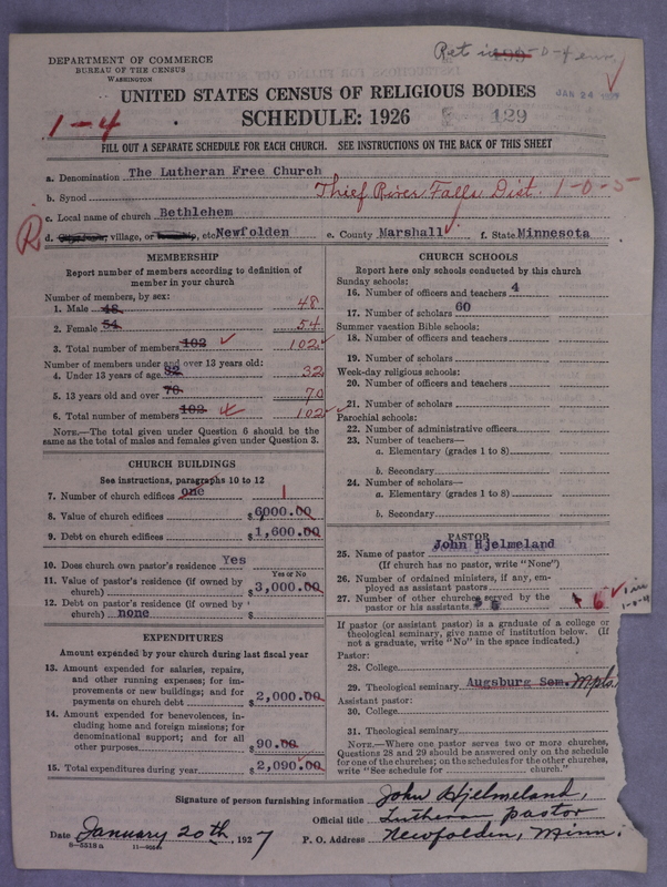 Scan of Lutheran Free Church: 129