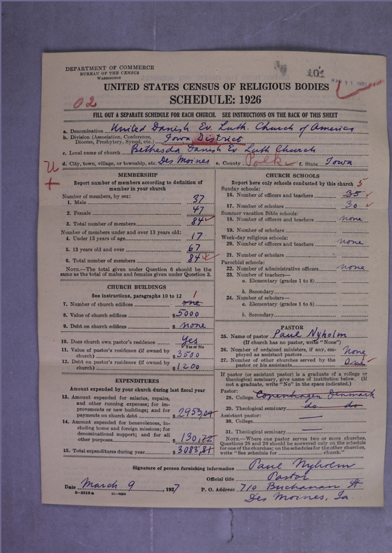 Scan of United Danish Evangelical Lutheran Church in America: 101