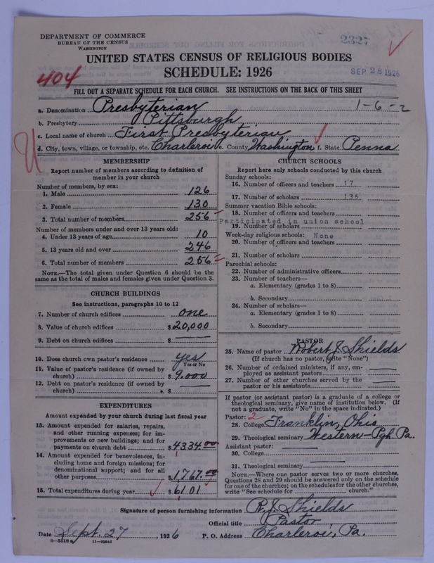 Scan of Presbyterian Church in the United States of America: 2327