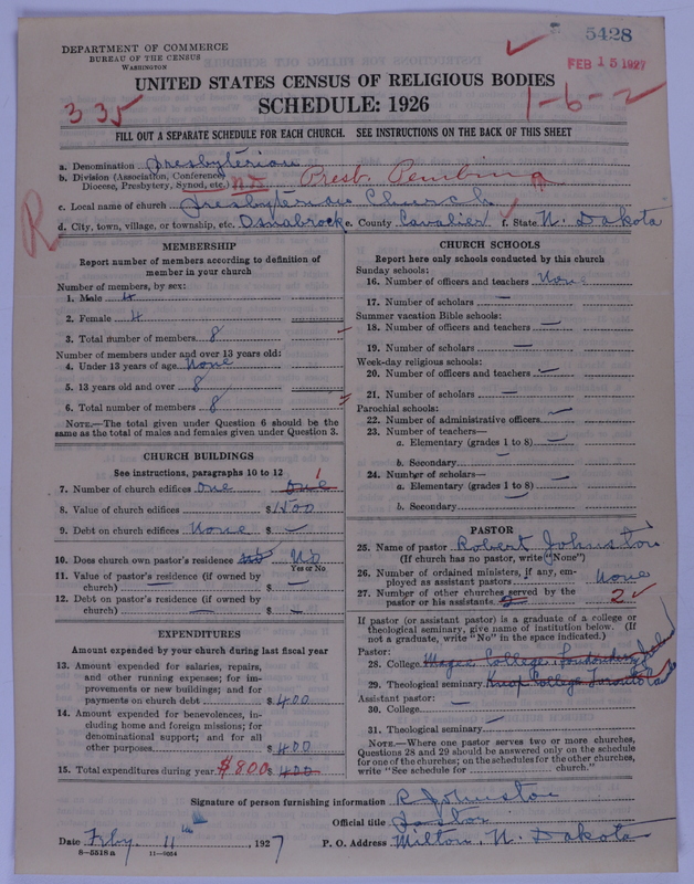 Scan of Presbyterian Church in the United States of America: 5428