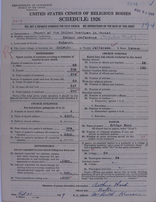 Scan of Church of the United Brethren in Christ: 2181