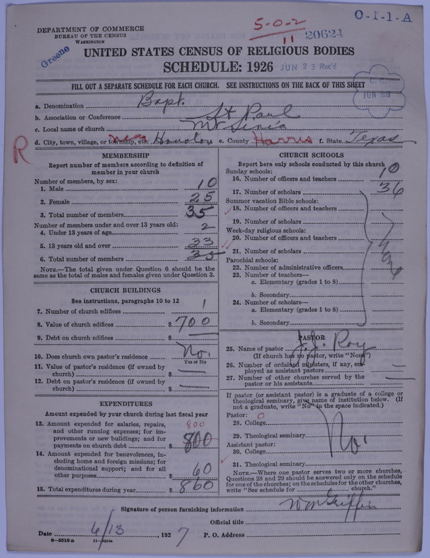Scan of Negro Baptists: 20624
