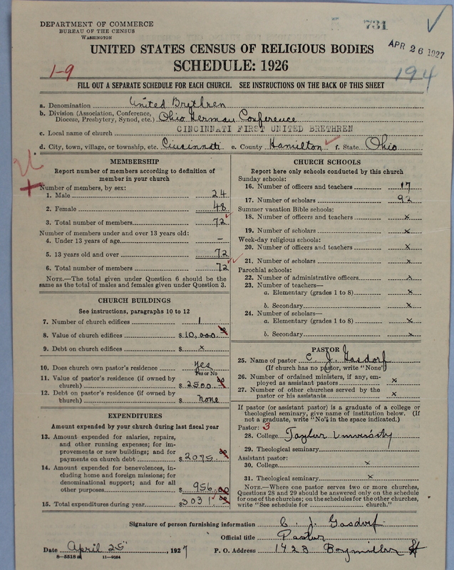 Scan of Church of the United Brethren in Christ: 731