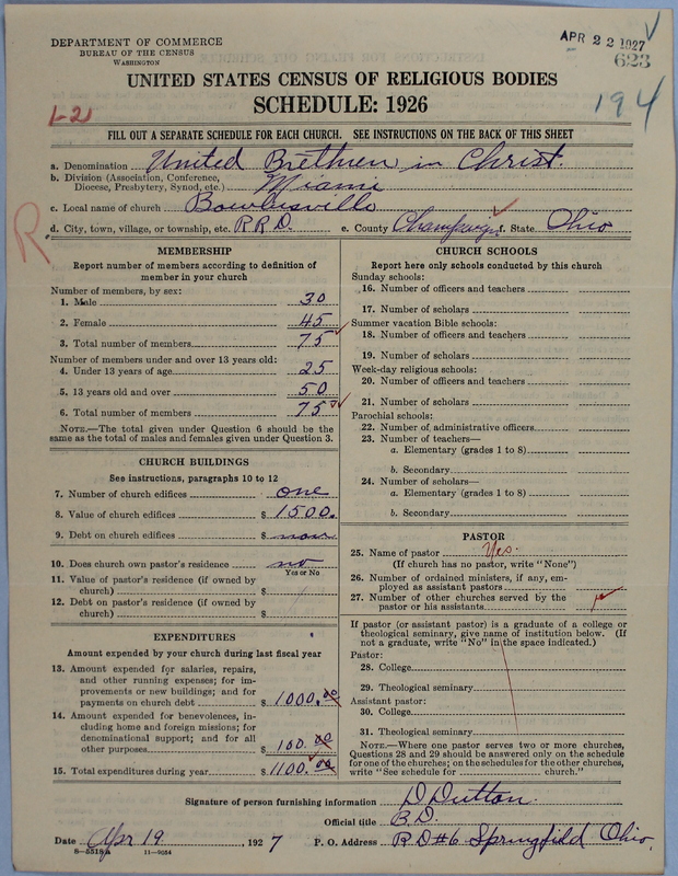 Scan of Church of the United Brethren in Christ: 623