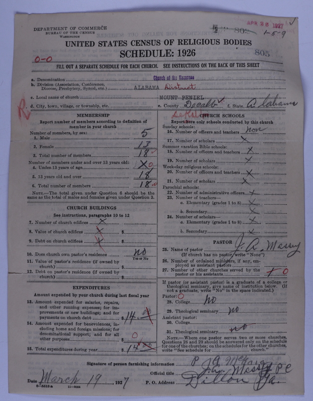Scan of Church of the Nazarene: 805