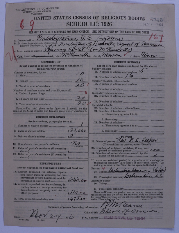 Scan of Presbyterian Church in the United States: 2313
