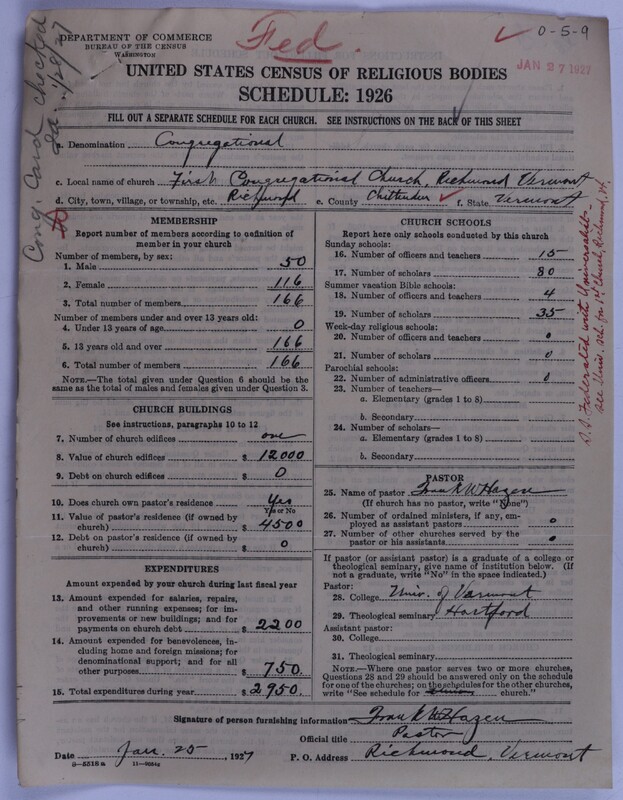 Scan of Federated Churches: 50