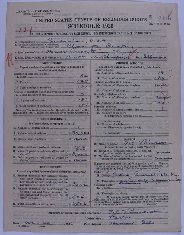 Scan of Presbyterian Church in the United States of America: 3418