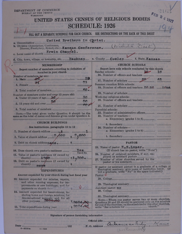 Scan of Church of the United Brethren in Christ: 2163