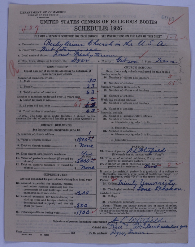 Scan of Presbyterian Church in the United States of America: 6915