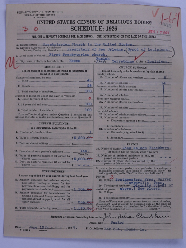 Scan of Presbyterian Church in the United States: 3030