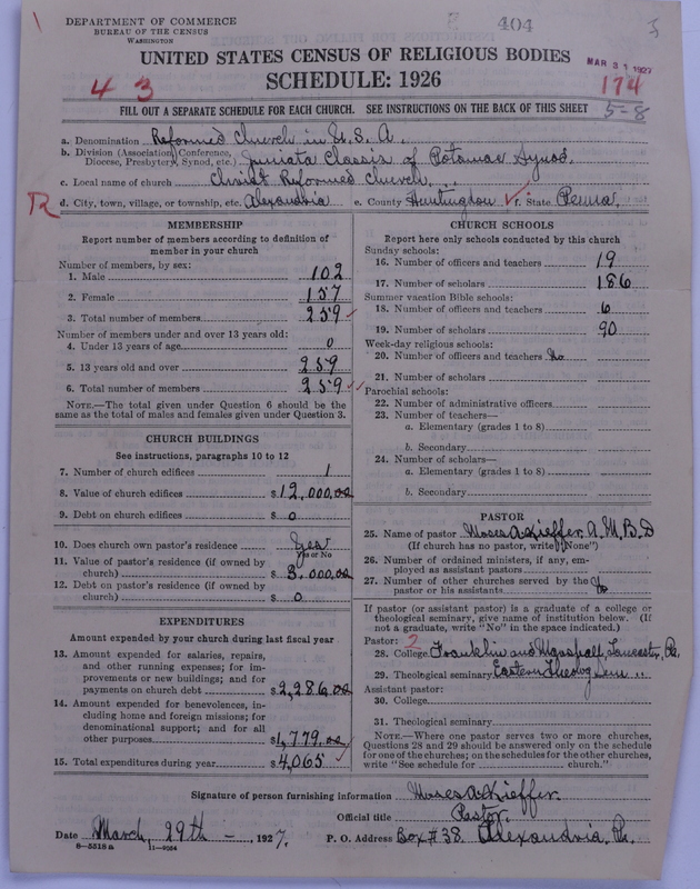 Scan of Reformed Church in the United States: 404