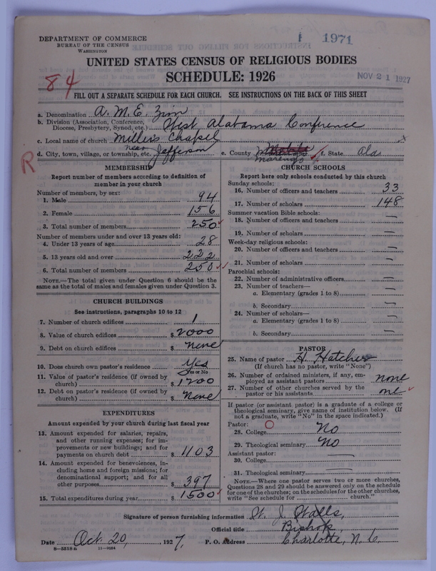 Scan of African Methodist Episcopal Zion Church: 1971
