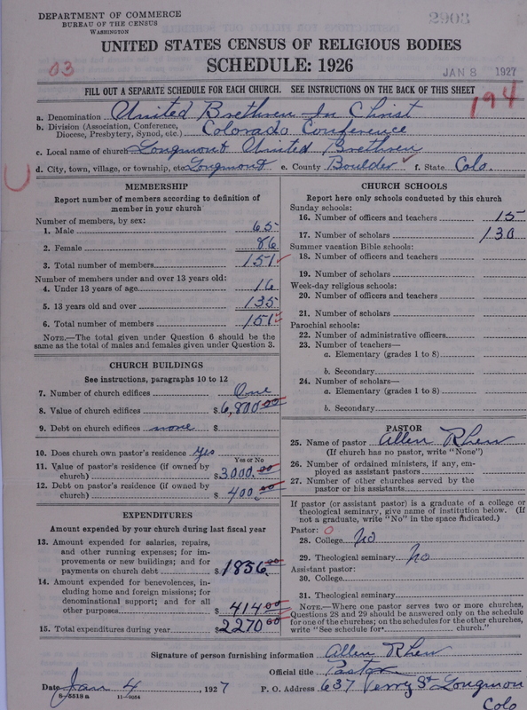 Scan of Church of the United Brethren in Christ: 2903