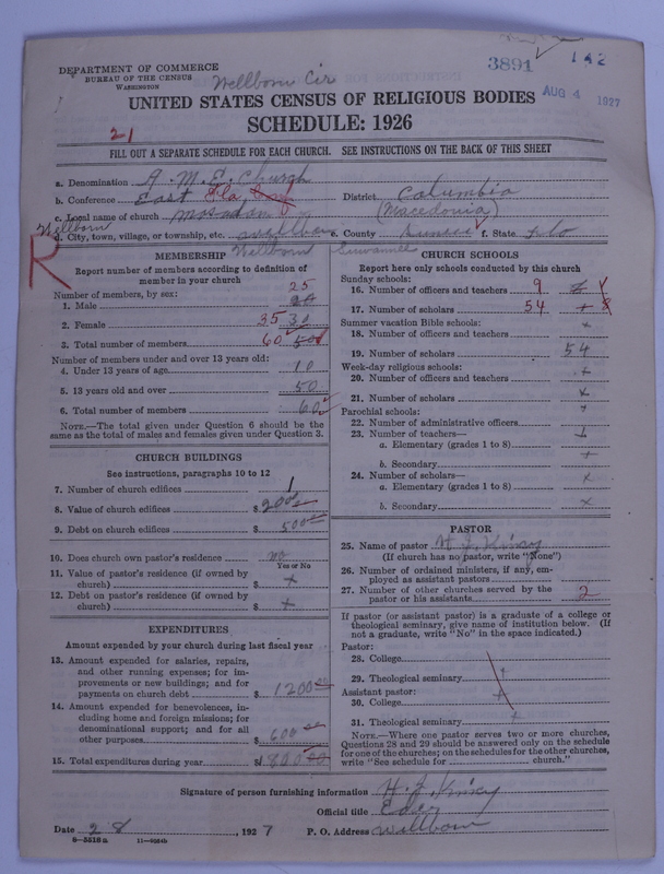 Scan of African Methodist Episcopal Church: 3891