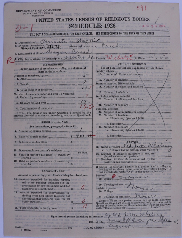Scan of Primitive Baptists: 591