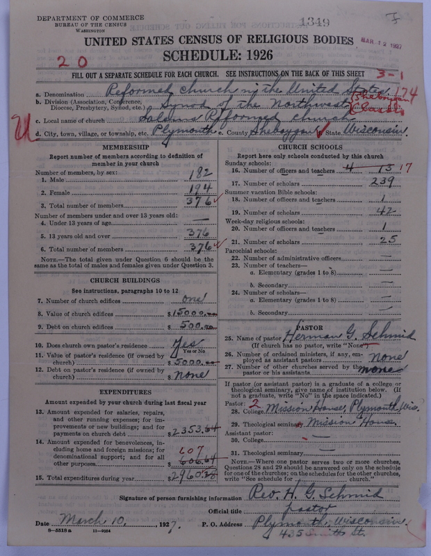 Scan of Reformed Church in the United States: 1349
