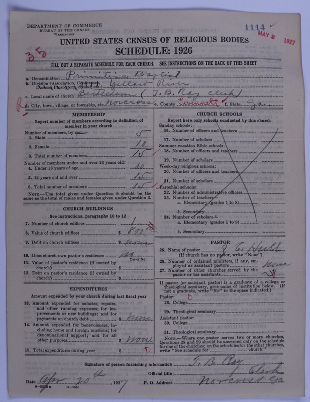 Scan of Primitive Baptists: 1114