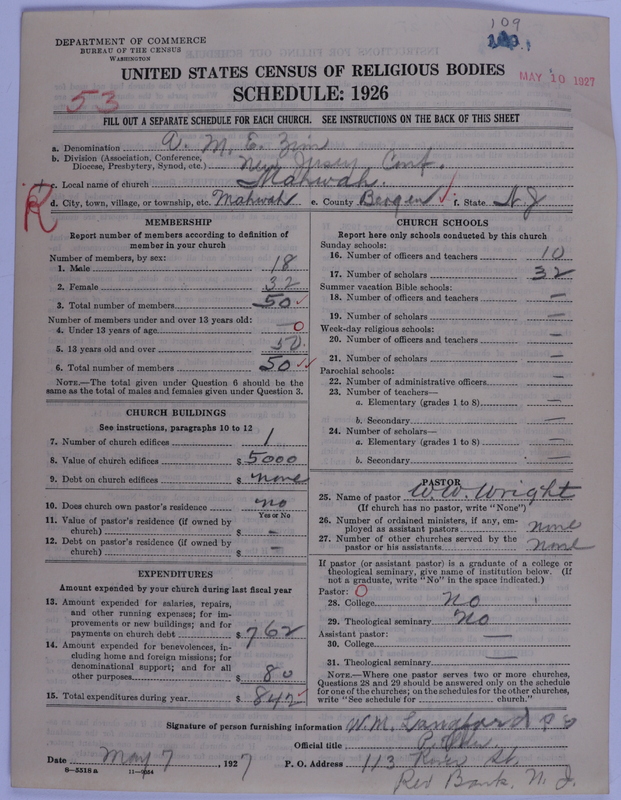 Scan of African Methodist Episcopal Zion Church: 109