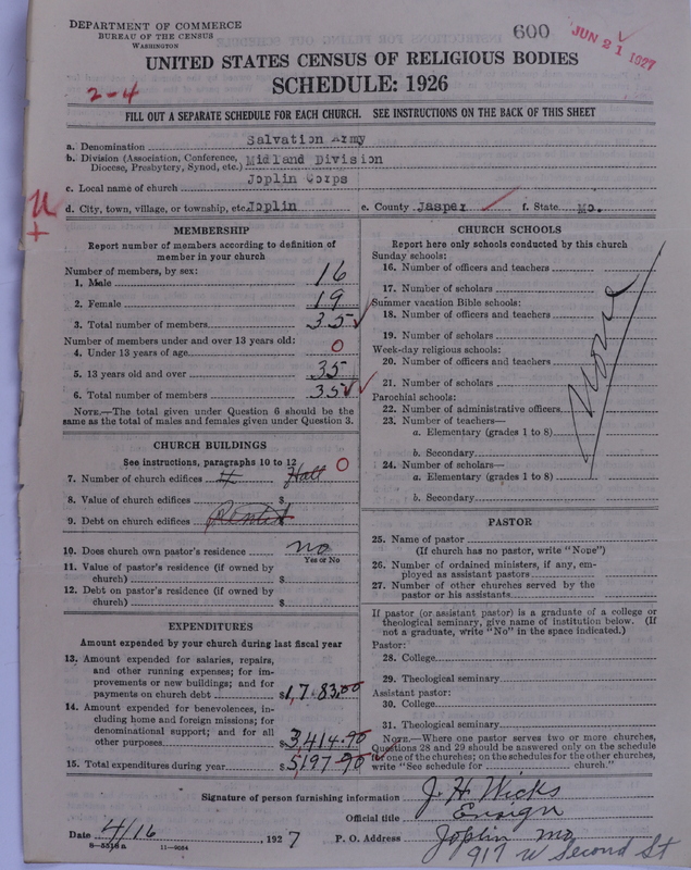 Scan of Salvation Army: 600
