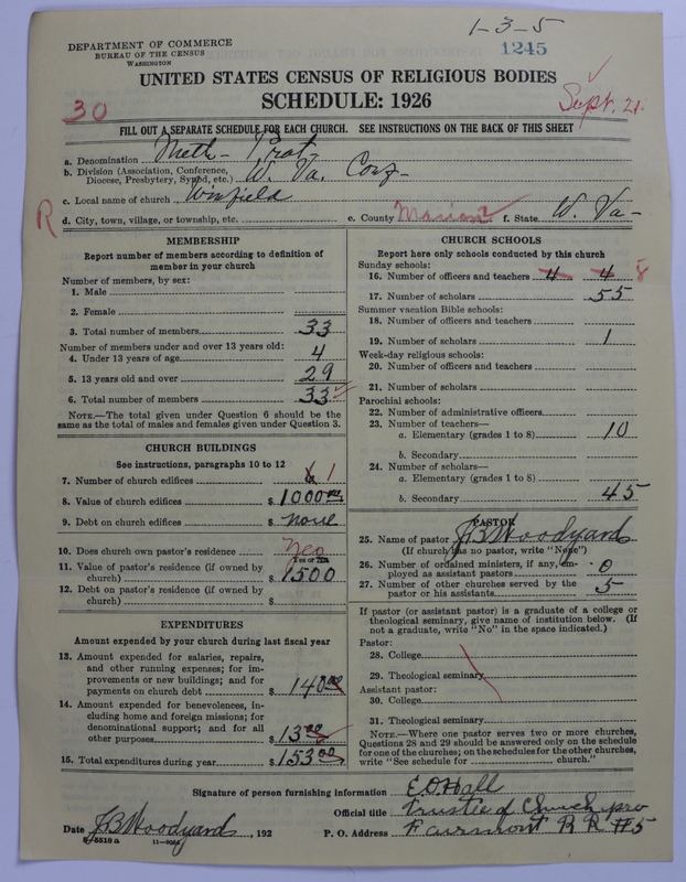 Scan of Methodist Protestant Church: 1245