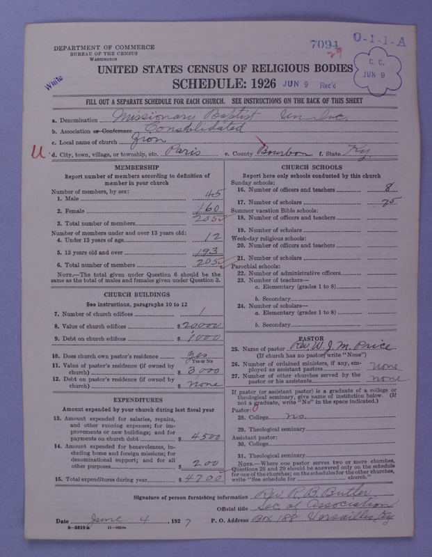 Scan of Negro Baptists: 7094