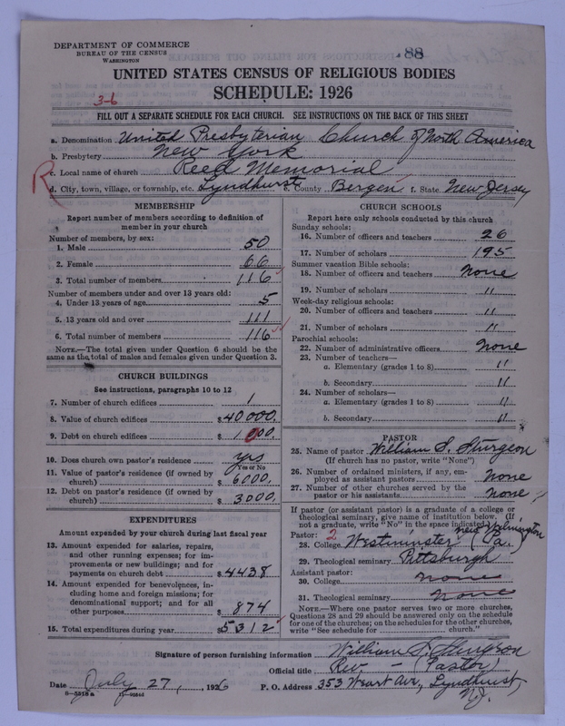 Scan of United Presbyterian Church of North America: 88